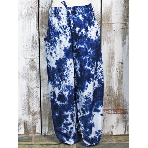 Bali Harem Trousers LS1108 BLUE AND WHITE (Bali Harem Trousers LS1108 BLUE AND WHITE)